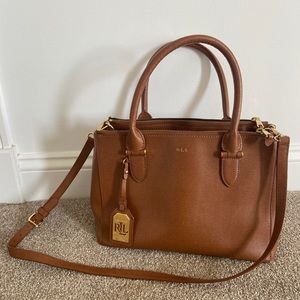 Ralph Lauren brown satchel bag purse